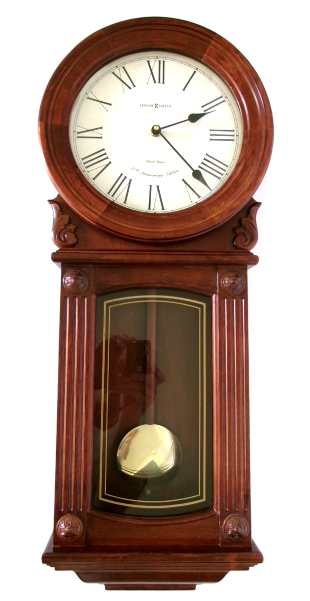 Howard Miller 77th Anniversary Wall Clock Pendulum Dual