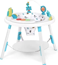 Baby 3-in-1 Activity Center Jumper & Table with Removable Toys | 360° Rotating 