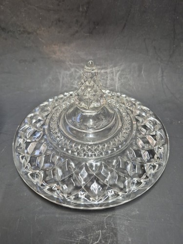 Vintage Anchor Hocking Wexford Glass Ice Bucket Lid Handle Tongs 10" - Picture 5 of 8