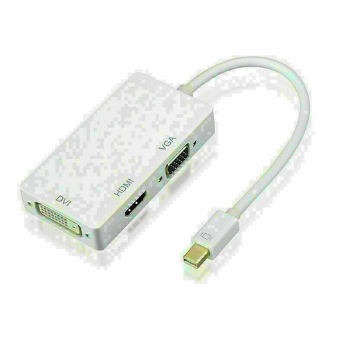 Mini DisplayPort DP Male to HDMI DVI VGA Female 3 In 1 Adapter Cable Converter - Photo 10/11