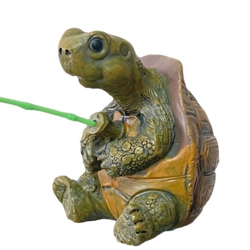 Resin Fishing Turtles Figurines Garden Tortoise Decors Turtles Statue Sculptures - Picture 6 of 8