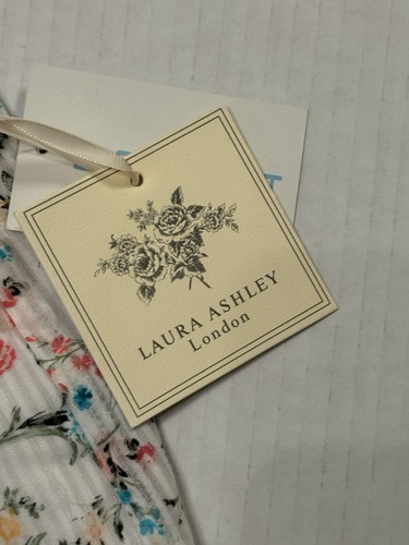 NWT Laura Ashley baby size 12 Months floral dress 100% cotton ruffle hem - Picture 4 of 9