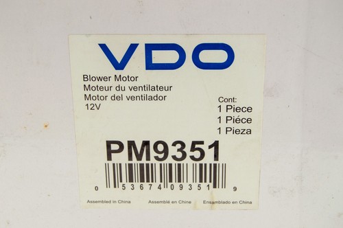 HVAC Blower Motor With Wheel VDO PM9351 - NIB - Foto 5 di 5