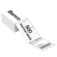 Benvo Pack of 500 Direct Thermal Label 4” x 6” Shipping Labels with