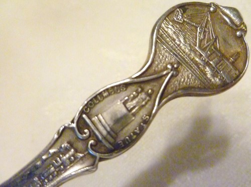 Antique PANAMA 925 Silver SPOON Culebra Cut CRISTOBAL Avenue of Palms CANAL ZONE - Bild 6 von 9