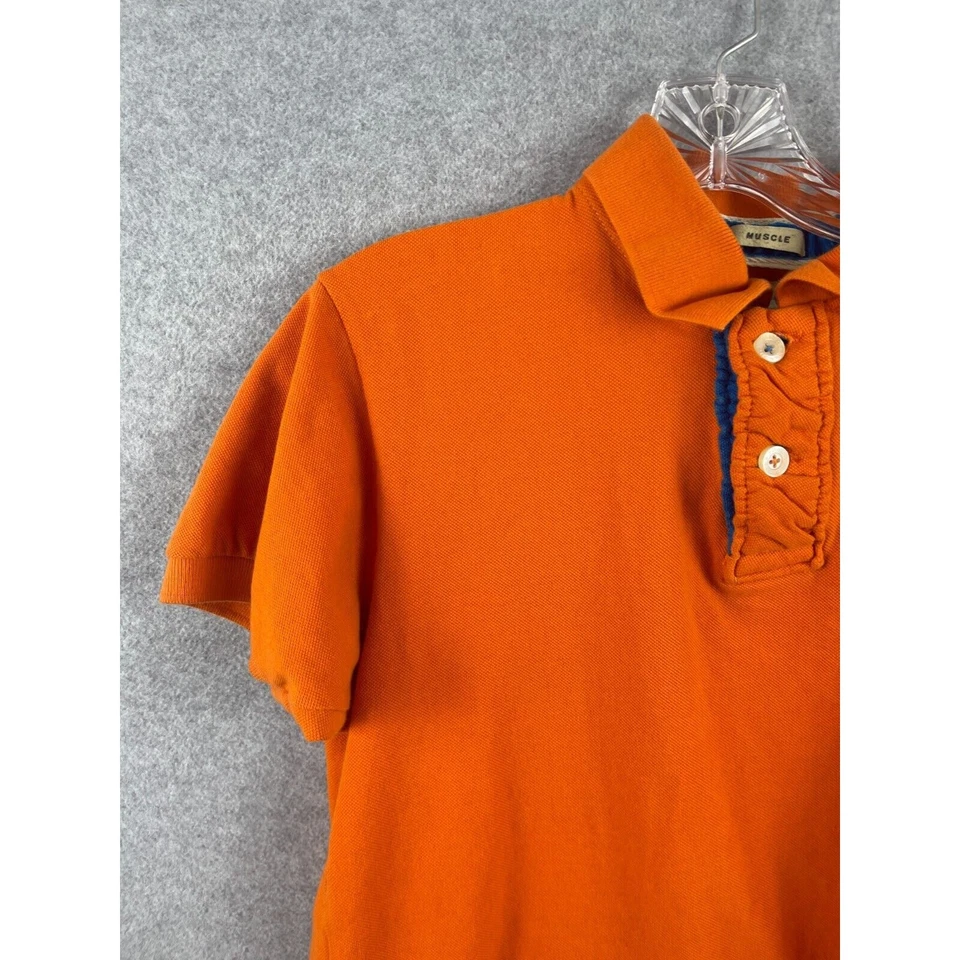 Abercrombie & Fitch Muscle Polo Shirt Youth L Orange Short Sleeve Preppy - Image 2 of 4