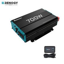 Renogy 700W Pure Sine Wave Inverter 12V DC to 120V AC Converter Remote Control