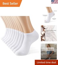 Breathable Low Cut Thin Ankle Socks - 10 Pairs of Everyday Essential Comfort