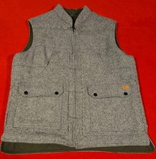 Woolrich Puffer Vest Reversible Green/Wool Gray Spruce Made in USA Quilted M