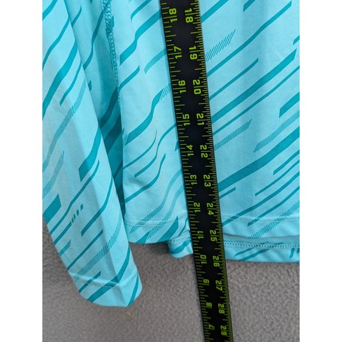 RBX Women's Long Sleeve Performance V-Neck Activewear Top Size M Blue Stripes - Picture 7 of 8