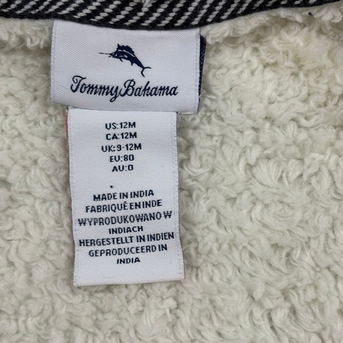 Tommy Bahama bambino bambino 12M grigio dinosauro dinosauro felpa giacca pile giurassico - Foto 3 di 5
