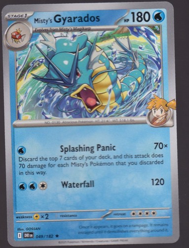 Pokémon Sammelkarte Misty's Gyarados Rare SV10: Destined Rivals 049/182 TCG