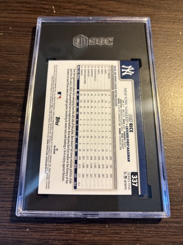 Ben Rice (2025) Topps Baseball #337 - SGC 9 MINT - New York Yankees Rookie Card - Picture 2 of 2