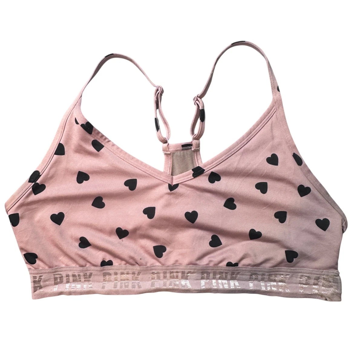 Soutien-gorge De Sport Victoria's Secret – Large Rose Clair, Bretelles Ajustables, Dos Nageur