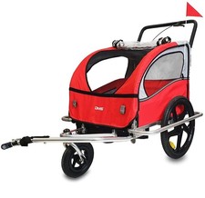 DMS Fahrradanhänger 2in1 Kinderanhänger Fahrrad Anhänger Jogger Radanhänger