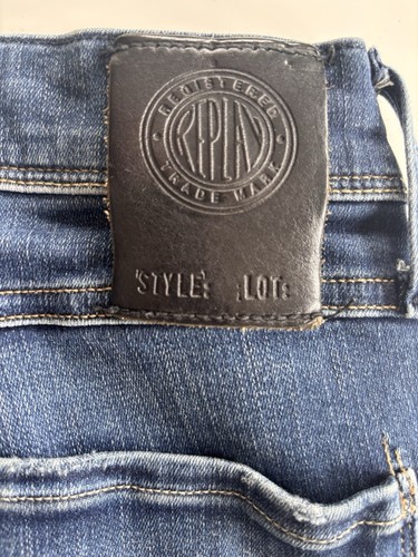 Replay Blue Anbass Hyperflex Jeans Mens Size W31 L34 Stretch Slim Tapered, VGC - Picture 9 of 9