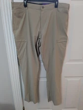 NWT - Hi Tec Men's Performance Stretch Tech Cargo Pants Beige Outdoor 40 x 32