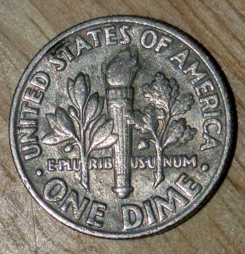 1984-P 10c Dime Rpm P/P Full Torch Almost Full Bands Struck Through Grease - Picture 12 of 12