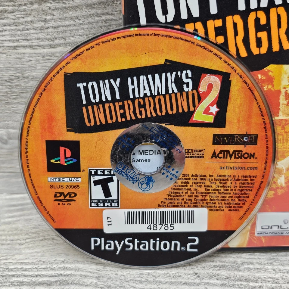 Tony Hawk's Underground 2 PlayStation 2 PS2 Tested Working No Manual - Image 2 of 4