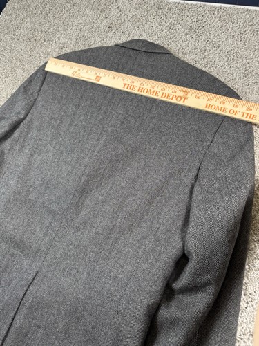 Lauren Ralph Lauren Blazer Wolle Kaschmir Fischgrät Grau Schwarz Jacke 40R - Bild 12 von 12