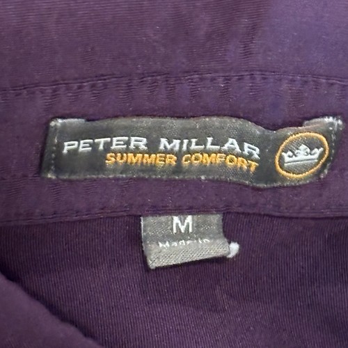Peter Millar Summer Comfort Purple Mens Polo Medium Stretch Chattanooga GCC F6 - Picture 2 of 5