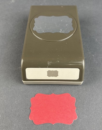 Stampin Up DECORATIVE LABEL Paper Craft Punch- Tag 2 1/8" x 1 3/8"