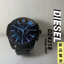 Diesel Watch Dz4318 Polarized Glass Chronograph Mega Chief Battery