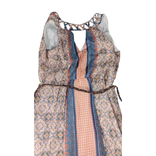 a.n.a Boho Maxi Dress 14 Colorful Sleeveless V-Neck Lined Summer Festival - Picture 8 of 8