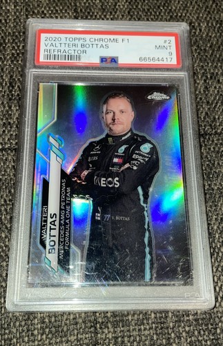 Valtteri Bottas 2020 Topps Chrome F1 Refractor #2 PSA 9 MT RC