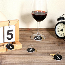 1-50 Number Tags, Plastic ID Number Tags Engraved Round Numbered Marking Identif