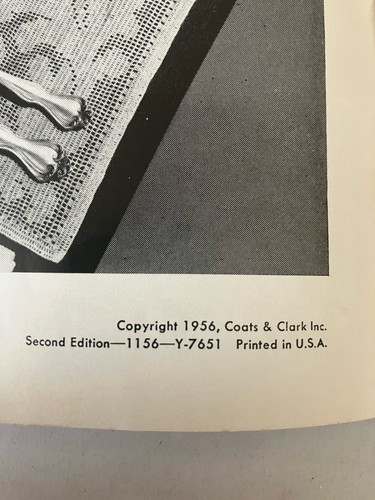 Libro all'uncinetto Coats & Clark's Priscilla filetto 1956 n. 317 brossura - Foto 6 di 9