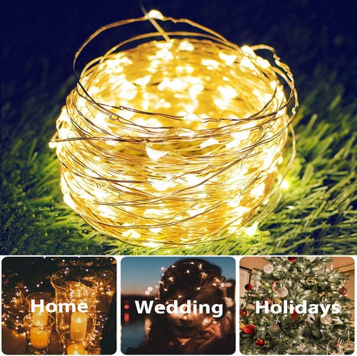 Solar Powered String Lights Outdoor, Pack of 2 strings. A of Total 200 LED&66FT - Picture 13 of 32