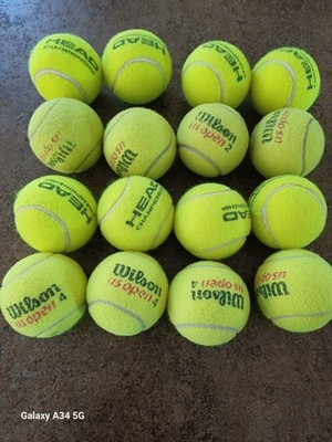 16 gebrauchte Tennisbälle für Hunde. Alle Markenbälle, Slazenger, Kopf, Wilson usw.