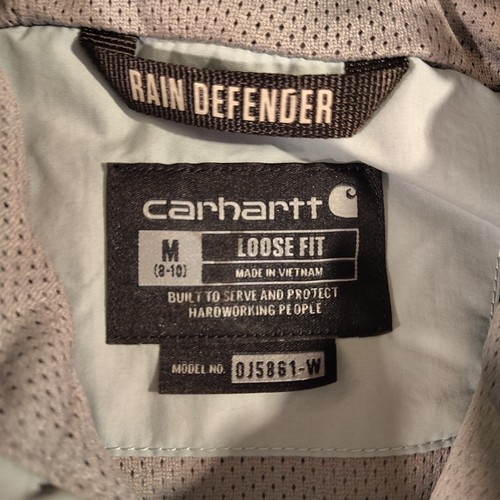 Chaqueta Carhartt Para Mujer M Calce Suelto Rain Defender Ligera Embalable Anorak - Imagen 13 de 23