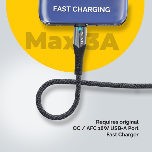 2 PACK USB C Fast Charger Cable for iPad Pro, iPad Air, iPhone 15, 16 Pro Max - Picture 12 of 25