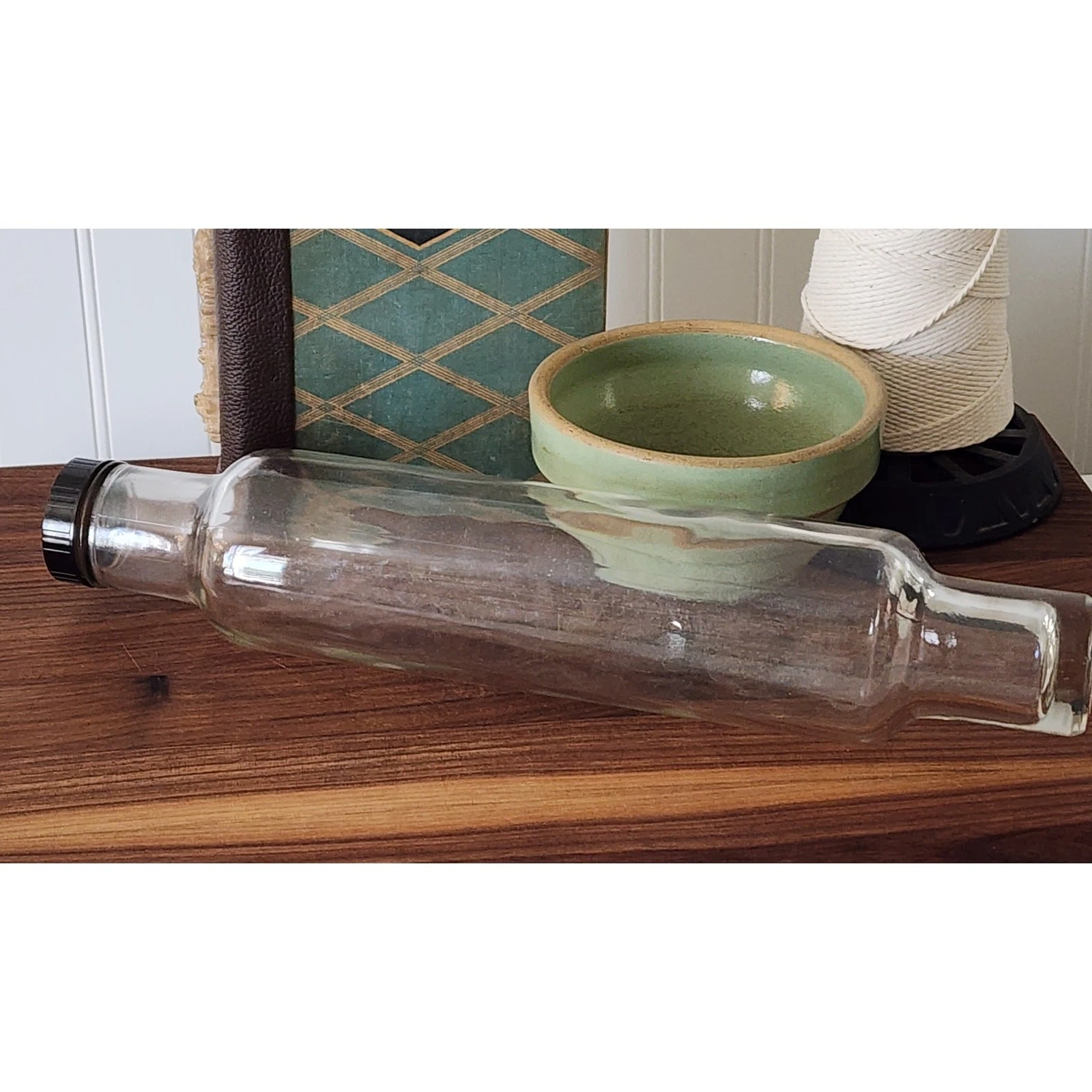Vintage Glass Rolling Pin for Pastry Crust