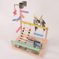 Parrot Playground Portable Bird Play Stand for Lovebirds Macaw Finch Budgies