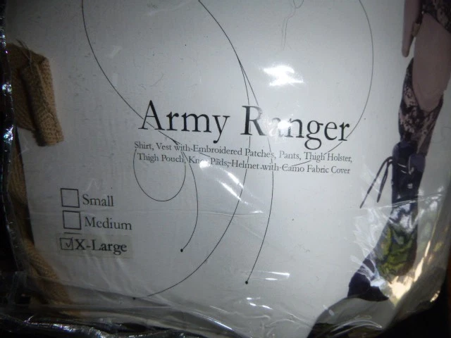 ARMY RANGER, DISFRAZ HALLOWEEN NIÑO X-GRANDE, COMPLETO Foto 2 de 4