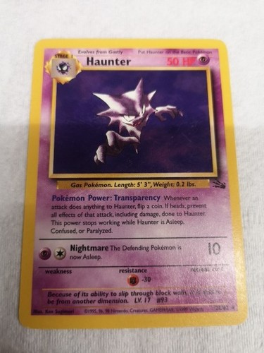 Pokemon WOTC Fossil Set - Haunter - 21/62 - Non Holo Rare - Unlimited Ed - Bild 1 von 10