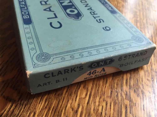 Clark's O.N.T. 6 Hilos Algodón Extraíble 14 Madejas Rosa Media 46-A con Caja Original - Imagen 6 de 7