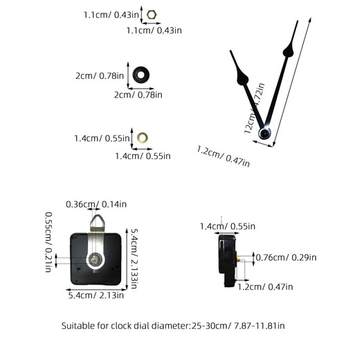 Electric Clock Mechanism Mute Movement Set Mechanisms Simple Accessory - Picture 7 of 12