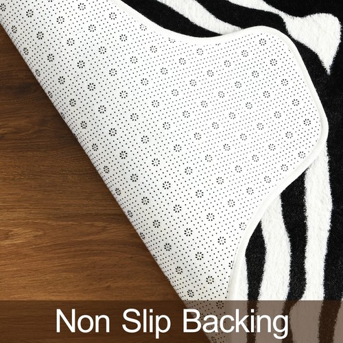 Zebra Print Rug, Cute Area Rug for Living Room Bedroom Nursery Room, Super So... - Picture 8 of 9