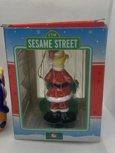 Vintage Sesame Street Lot Oscar Grouch Garbage Truck Bank & Kurt Adler Ornament - Picture 7 of 11