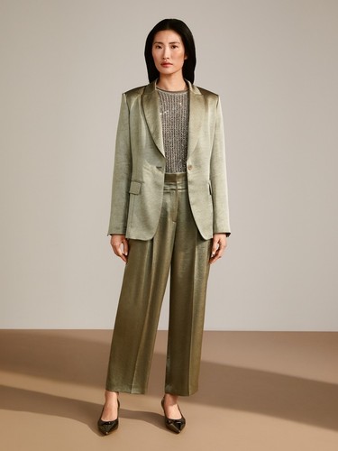 MarcCain Hammered Satin Blazer Rrp £247.50 - Picture 4 of 7