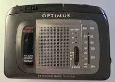 Vintage Optimus AM/FM Cassette Player Recorder SCR-96 Untested