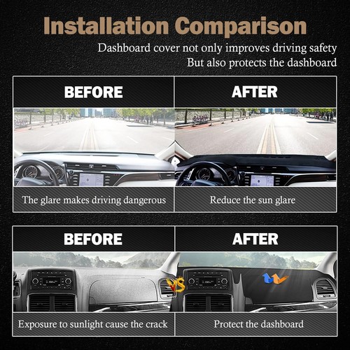 For Honda Accord 1997-02 Dash Cover Mat Dashboard SunShade Protective Carpet Mat - Picture 11 of 13