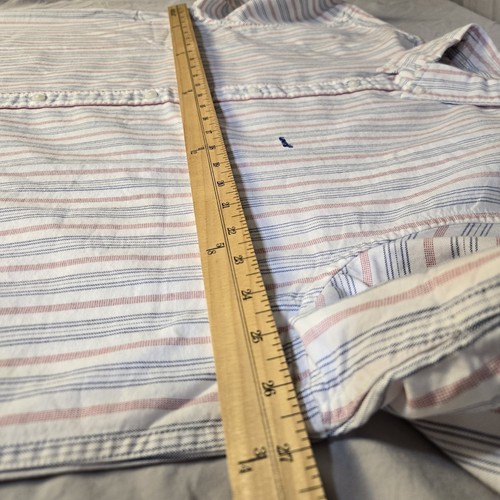 Levis Shirt Mens XL Red White Blue Striped Short Sleeve Button Up Relaxed NEW - Picture 10 of 12