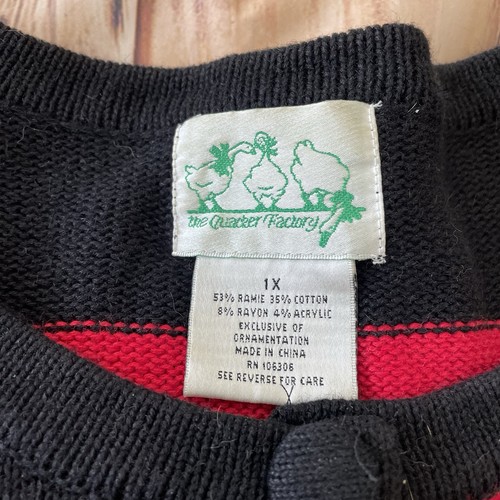 Quacker Factory Christmas Sweater Womens 1X Snowman Cardigan Not Ugly Beaded VTG - Picture 3 of 13