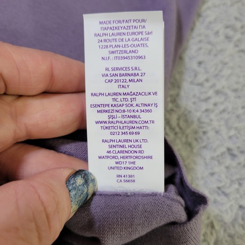 Ralph Lauren Purple Label Fine Cashmere Sweater Mens L Lavender Crewneck Luxury - Picture 4 of 7