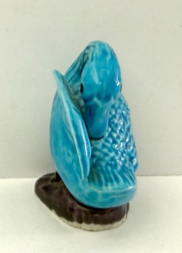 Antique Chinese Export Porcelain Miniature Duck Goose Figure - Turquoise Glaze - Picture 4 of 7